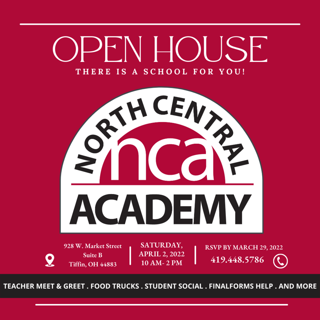 NCA Spring Open House Saturday April 2, 2022 RSVP by March 29, 2022