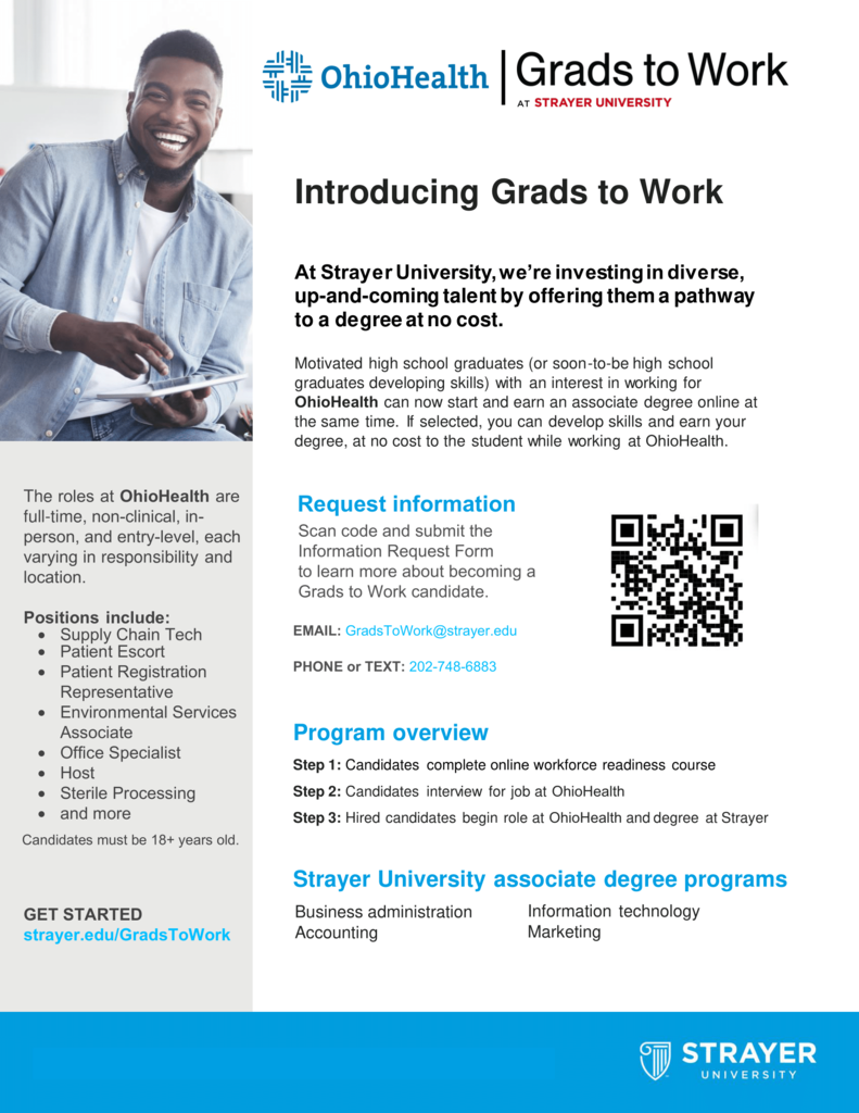 OhioHealth Careers Debt-Free Education with Strayer University